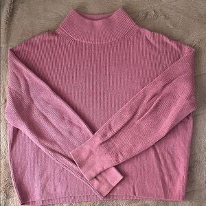 lululemon athletica merino wool blend ribbed sweater in brier rose